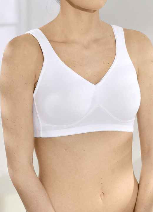 BHs - Speidel Zweierpack BH mit vorgeformten Cups, in Größe 080 bis 115, in Cup B, in Farbe WEISS Ansicht 1