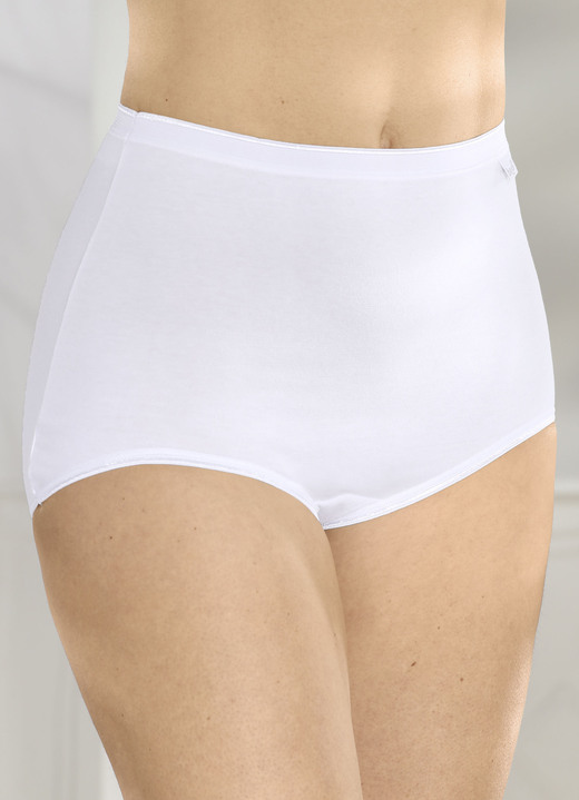 Slips - Fünferpack Slips mit elastischen Abschlüssen, in Größe 040 bis 058, in Farbe WEISS Ansicht 1