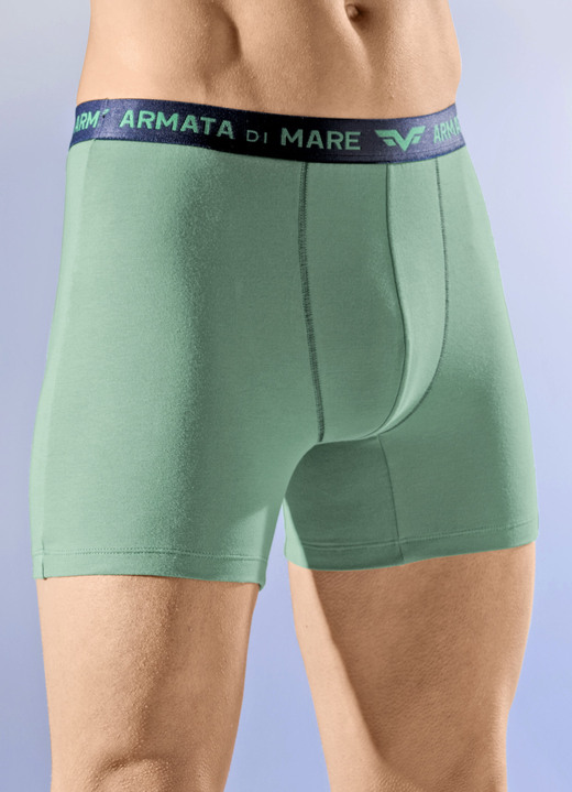 Unterwäsche - Viererpack Pants mit Elastikbund, in Größe 005 bis 011, in Farbe 2X GRÜN, 2X MARINE Ansicht 1