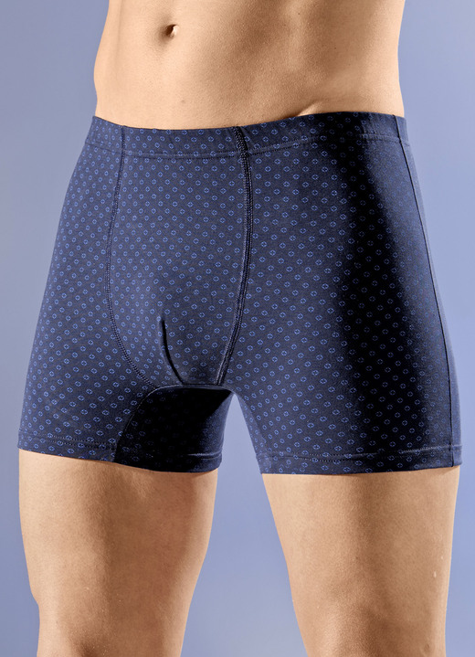 Unterwäsche - Dreierpack Pants mit Dehnbund, in Größe 005 bis 011, in Farbe 2X MARINE, 1X BORDEAUX Ansicht 1