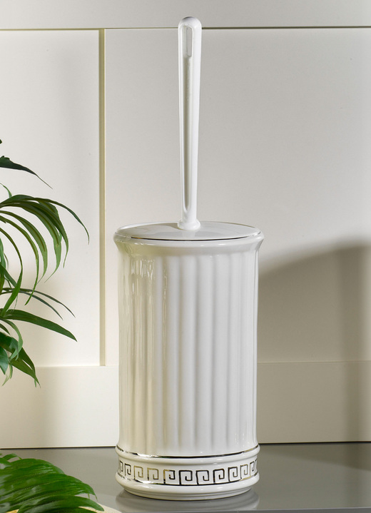 Accessoires - Handgefertigte Badezimmer-Accessoires aus Keramik, in Farbe CREME-SILBER, in Ausführung Seifenschale Ansicht 1