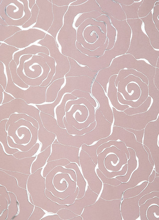 Übergardine mit hübschem Rosen-Dessin
