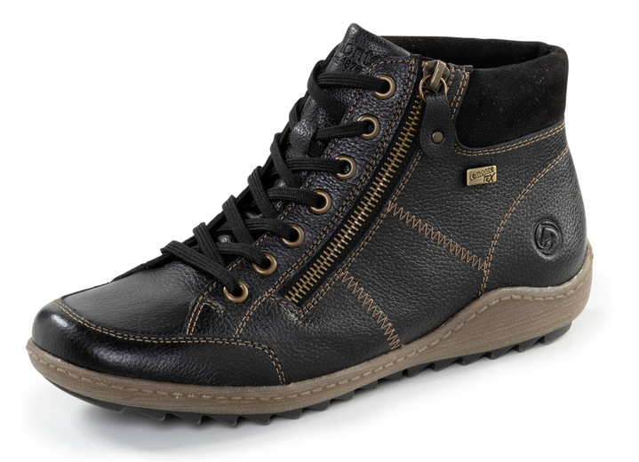 Komfortschuhe - Remonte Bootie mit gepolstertem Schaftrand, in Größe 036 bis 042, in Farbe SCHWARZ Ansicht 1