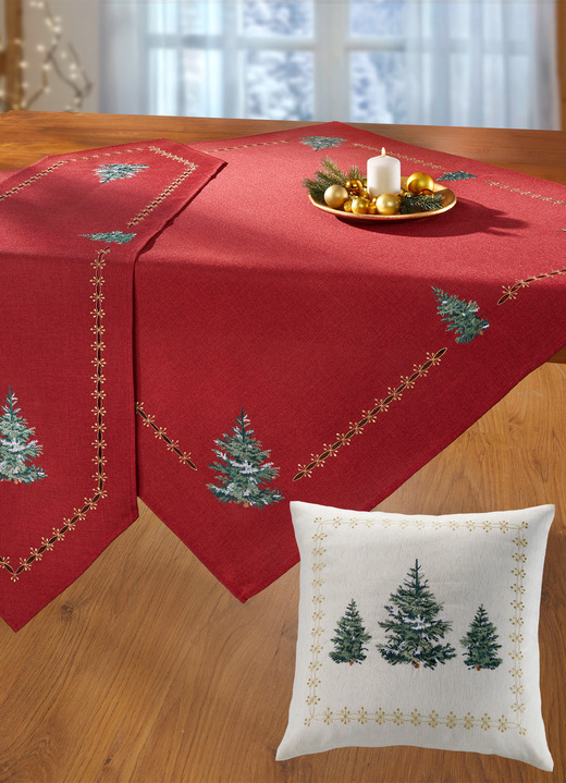 Tischdecken - Tisch- und Raumdekoration mit Glitzergarn, in Größe 135 (2 Platzsets, 30/ 45 cm) bis 404 (Kissenbezug, 40/ 40 cm), in Farbe ECRU Ansicht 1