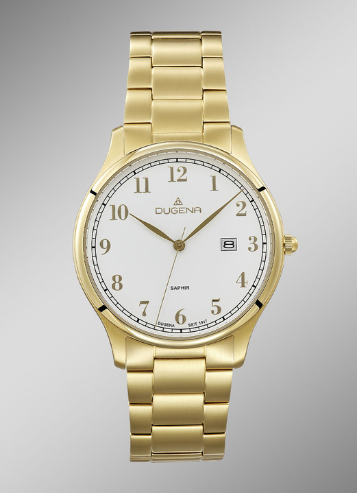 Quartzuhren - Dugena-Quartz-Herrenuhr mit Edelstahlbandgehäuse, in Farbe  Ansicht 1