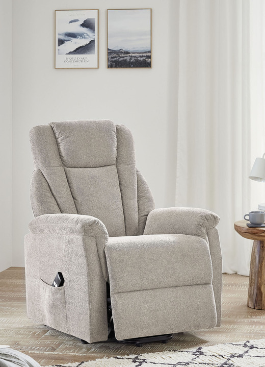 TV- & Relaxsessel - Gemütlicher TV-Sessel mit Motor und Aufstehhilfe, in Farbe CREME Ansicht 1