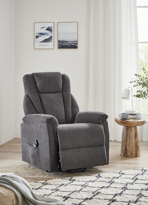 TV- & Relaxsessel - Gemütlicher TV-Sessel mit Motor und Aufstehhilfe, in Farbe GRAU Ansicht 1