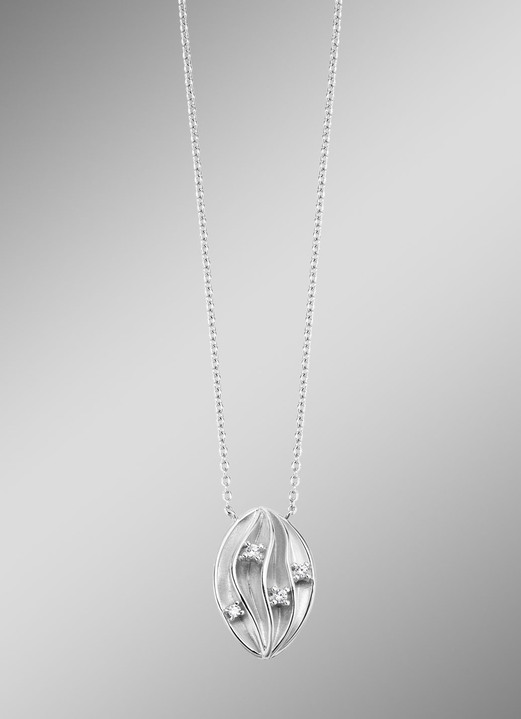 Halsketten & Armbänder - Elegante Halskette mit spitzovalem Anhänger, in Farbe  Ansicht 1