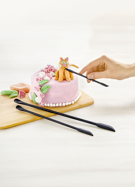 Backen - Modellier-Set aus Silikon, 3-teilig, in Farbe SCHWARZ Ansicht 1