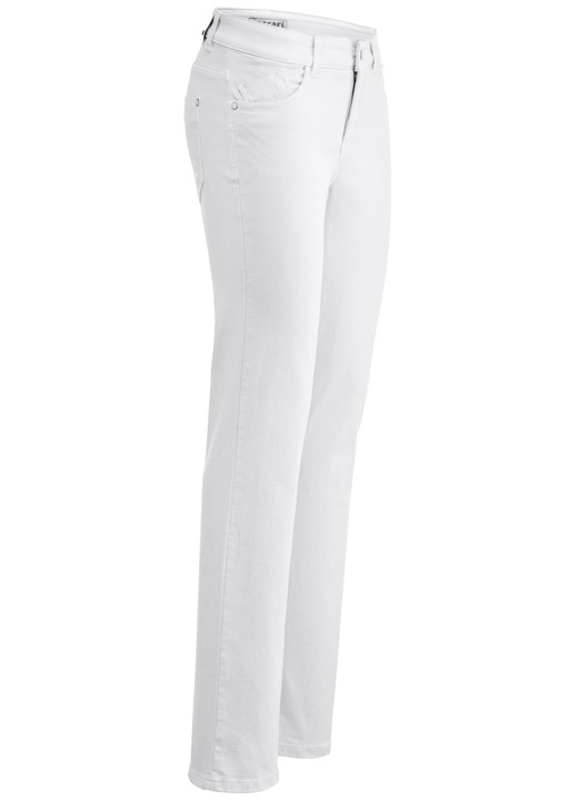 Hosen - Magic-Jeans in 5-Pocket-Form, in Größe 017 bis 050, in Farbe WEISS Ansicht 1