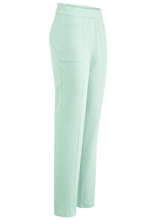 Hosen - Hose mit abgesteppten Teilungsnähten, in Größe 018 bis 052, in Farbe MINT Ansicht 1
