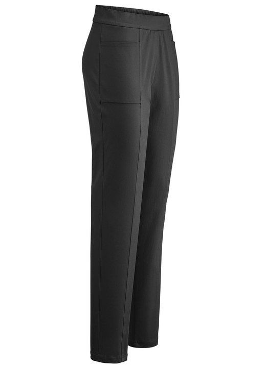 Hosen - Hose mit abgesteppten Teilungsnähten, in Größe 018 bis 052, in Farbe SCHWARZ Ansicht 1