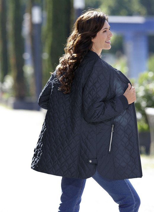 Jacken, Mäntel, Blazer - Jacke mit interessantem Stepp Jacken, Mäntel, Blazer - Jacke mit interessantem Stepp, in Größe 036 bis 054, in Farbe NAVY