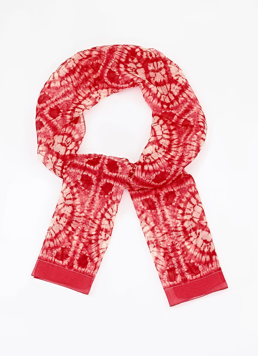 Tücher & Schals - Schal in Batik-Optik, in Farbe FEUERROT-BEIGE Ansicht 1