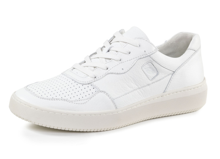 Slipper & Schnürschuhe - Waldläufer Schnürschuh aus genarbtem Nappaleder, in Größe 10 bis 9 1/2, in Farbe NATURWEISS Ansicht 1