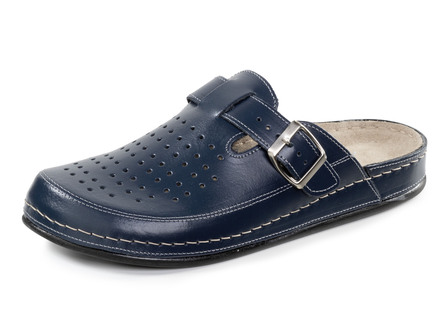 Pantolette aus Nappaleder mit luftiger Perforation