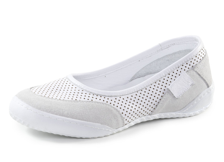 Slipper & Schnürschuhe - ELENA EDEN Sipper mit luftiger Perforation, in Größe 036 bis 041, in Farbe WEISS Ansicht 1