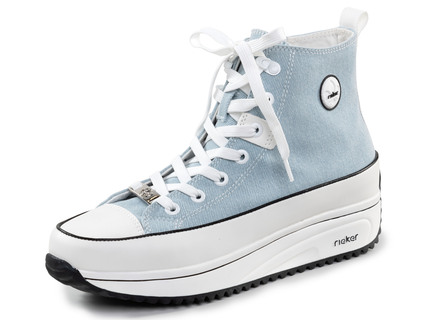 Rieker Schnür-Bootie in Leo-Print oder Denim-Style