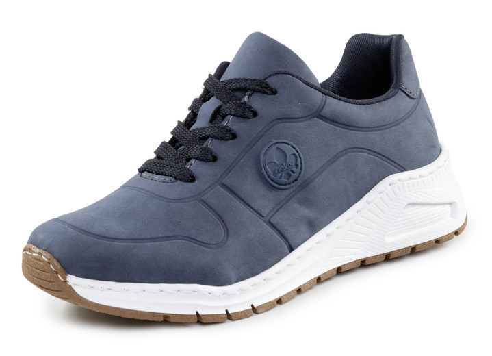 Komfortschuhe - Rieker Schnür-Sneaker mit Wechselfußbett, in Größe 036 bis 042, in Farbe JEANS Ansicht 1