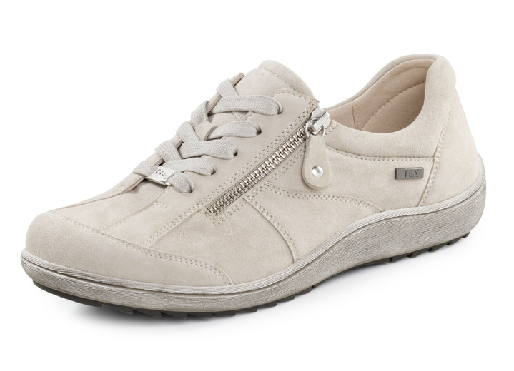 Komfortschuhe - ELENA EDEN, bequeme Damen-Schnürschuhe, Weite H, mit herausnehmbarem Fußbett, in Größe 036 bis 042, in Farbe KIESEL Ansicht 1