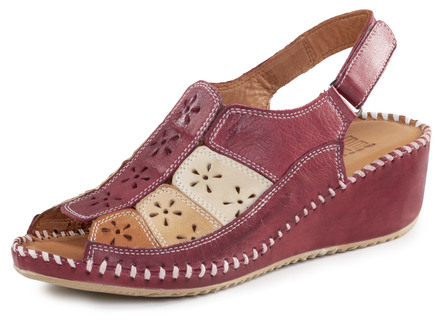 ELENA EDEN Sandalette aus weichem, perforiertem Nappaleder