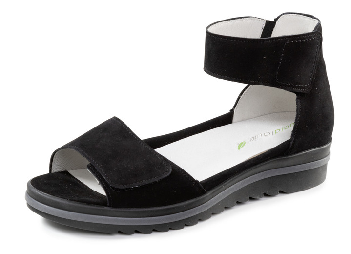 Komfortschuhe - Waldläufer Sandale mit herausnehmbarem Lederfußbett, in Größe 3 1/2 bis 8, in Farbe SCHWARZ Ansicht 1