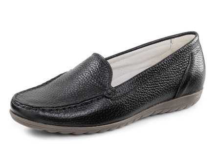 Waldläufer, bequeme Damen-Slipper, Weite H, mit herausnehmbarem Fußbett