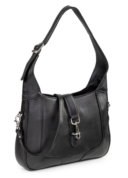 Taschen - Laurina Tasche aus genarbtem Nappaleder, in Farbe SCHWARZ Ansicht 1