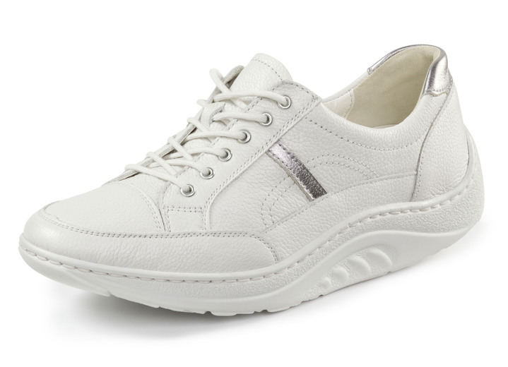 Komfortschuhe - Waldläufer, bequeme Damen-Schnürschuhe, Weite H, Sohle mit Abrollfunktion, in Größe 4 bis 8 1/2, in Farbe NATURWEISS Ansicht 1