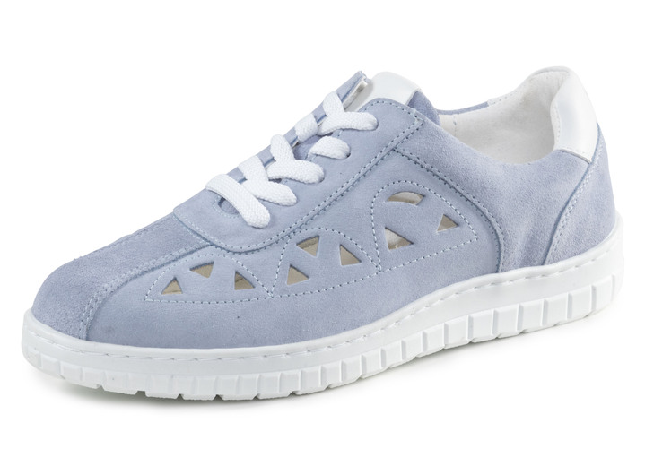 Komfortschuhe - ELENA EDEN Sneaker aus Veloursleder, in Größe 036 bis 042, in Farbe LAVENDEL-WEISS Ansicht 1
