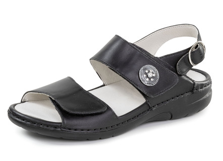Waldläufer Sandale mit Metallschmuck mit Glitzersteinchen