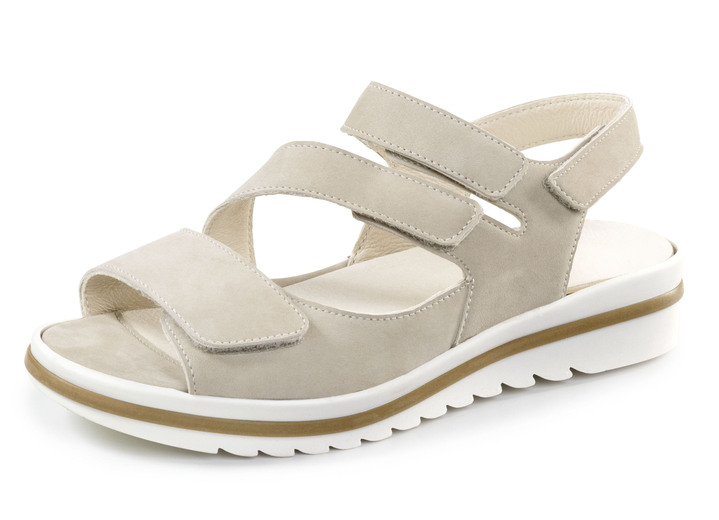 Komfortschuhe - Waldläufer Sandale mit herausnehmbarem Lederfußbett, in Größe 3 1/2 bis 8, in Farbe BEIGE Ansicht 1