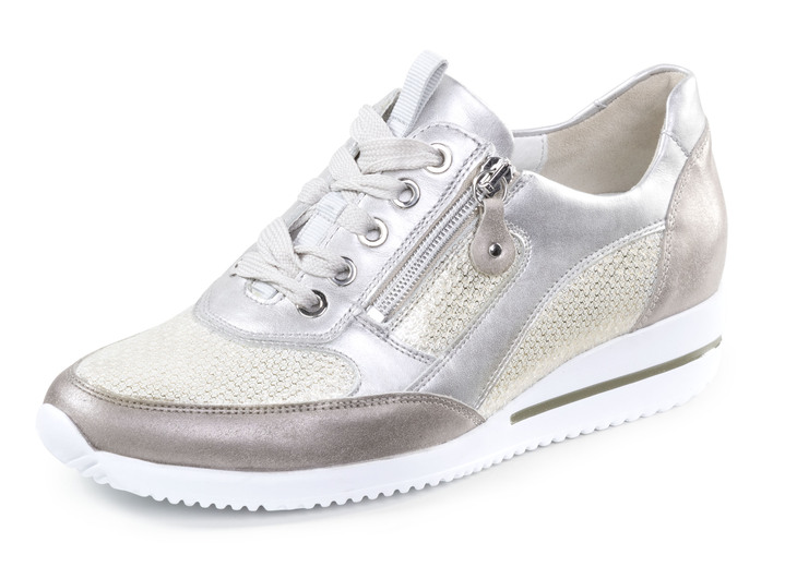 Komfortschuhe - Waldläufer Sneaker aus edlem Leder-Materialmix, in Größe 3 1/2 bis 8, in Farbe SEKT-BRONZE-PLATIN Ansicht 1