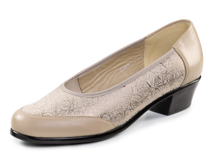 Komfortschuhe - ELENA EDEN Pumps aus Nappaleder, in Größe 036 bis 042, in Farbe BEIGE Ansicht 1