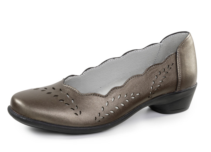 Komfortschuhe - ELENA EDEN Pumps mit luftiger Perforation, in Größe 036 bis 042, in Farbe ANTIKBRONZE Ansicht 1