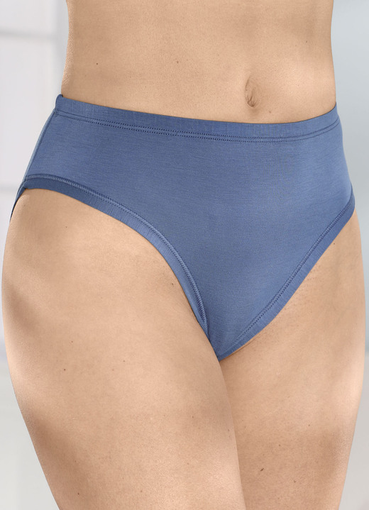 Slips - Viererpack Slips mit tragangenehmer Viskose, in Größe 036 bis 048, in Farbe 4X JEANSBLAU Ansicht 1