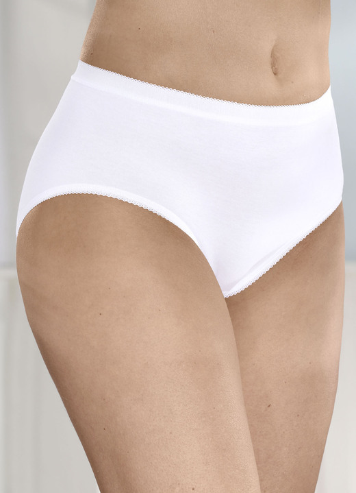 Slips - Dreierpack Slips von Speidel mit BIO-Baumwolle, in Größe L (44/46) bis XL (48/50), in Farbe WEISS