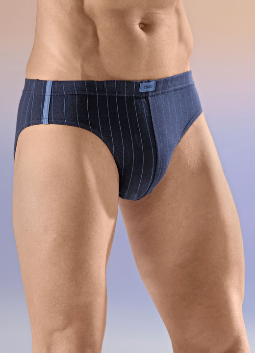 - Viererpack Slips mit Streifendessin - Viererpack Slips mit Streifendessin, in Größe 3XL bis XXL, in Farbe 1X MARINE, 1X JEANSBLAU, 1X BORDEAUX, 1X SCHWARZ