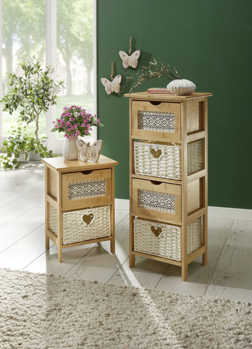 Sideboards & Kommoden - Romantische Kommodenserie aus Bambus, in Farbe NATUR, in Ausführung Kommode, 1 Schublade Ansicht 1