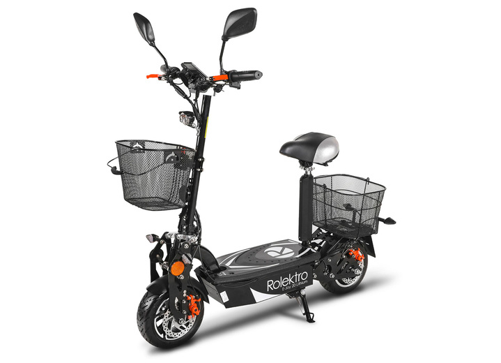 Mobilität - Umweltfreundlich unterwegs mit dem Elektroroller E-Joy von Rolektro, in Farbe SCHWARZ, in Ausführung E-Joy 20 mit Blei-Gel-Akku