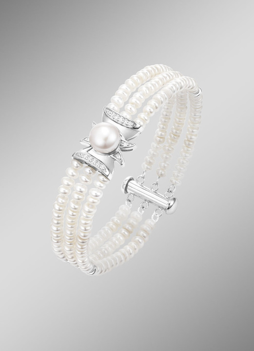Halsketten & Armbänder - Armband mit Süßwasser-Zuchtperlen, in Farbe  Ansicht 1