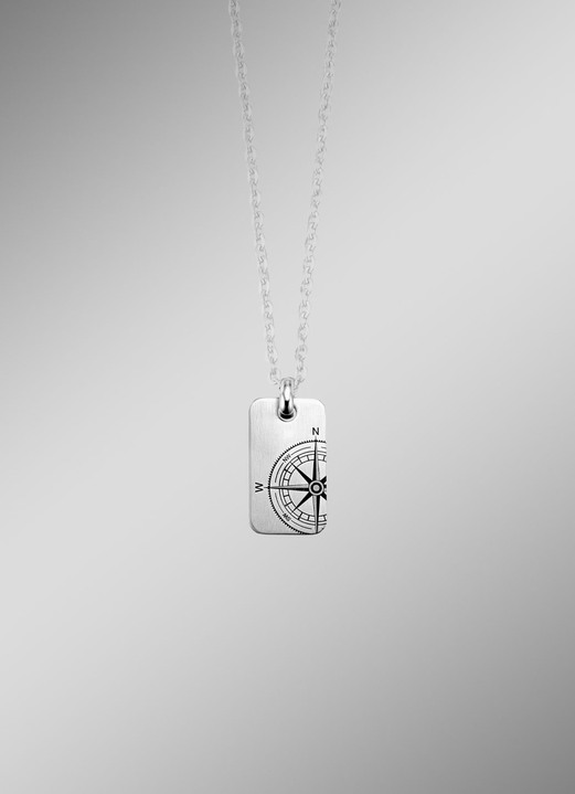 Accessoires - Edelstahl-Anhänger mit Kompassrose, in Farbe  Ansicht 1