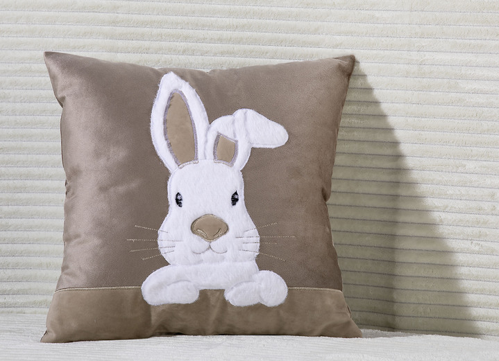 Kissenbezüge - Kissenbezug mit Hasenmotiven, in Farbe BUNT, in Ausführung Hase Ansicht 1