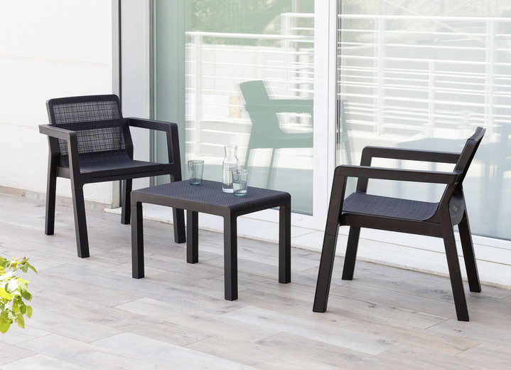 Gartenmöbel - 3-teiliges Balkon-Set , in Farbe ANTHRAZIT Ansicht 1