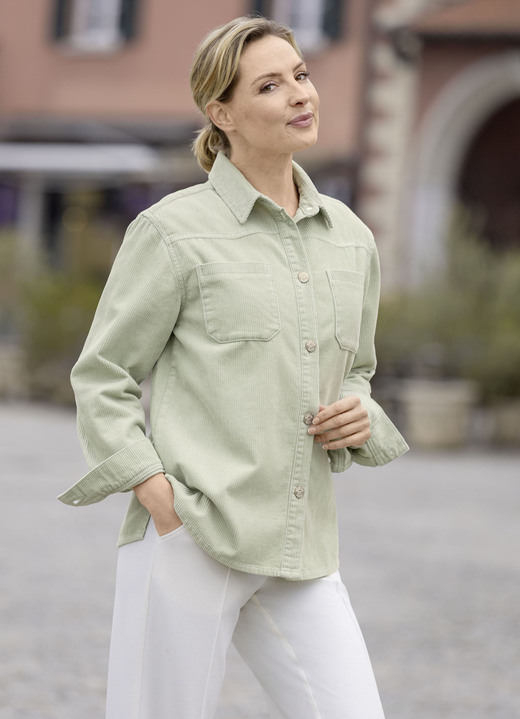 Shirts - Angesagte Cordjacke Shirts - Angesagte Cordjacke, in Größe 036 bis 050, in Farbe PISTAZIE