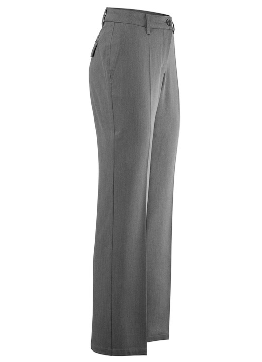 Hosen - Hose mit rückwärtigen Dehnbundeinsätzen, in Größe 019 bis 054, in Farbe GRAU MELIERT Ansicht 1