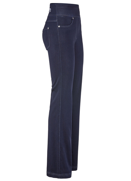 Hosen - Yoga-Jeans mit ausgestellter Fußweite , in Größe 017 bis 050, in Farbe DUNKELBLAU Ansicht 1