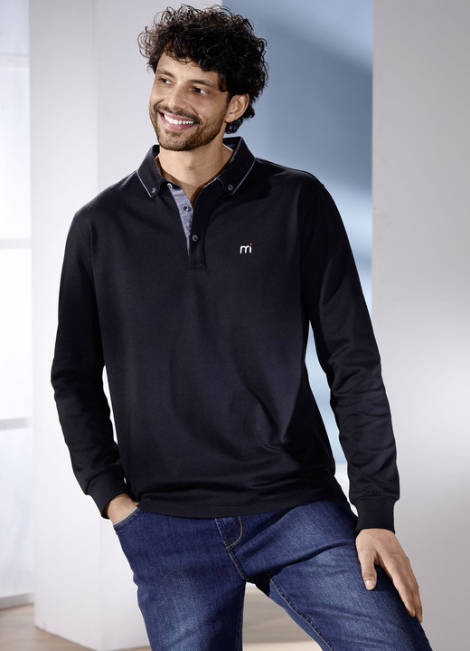 Hemden, Pullover & Shirts - Poloshirt von „Milano Italy“, in Größe 3XL (64/66) bis XXL (60/62), in Farbe SCHWARZ Ansicht 1