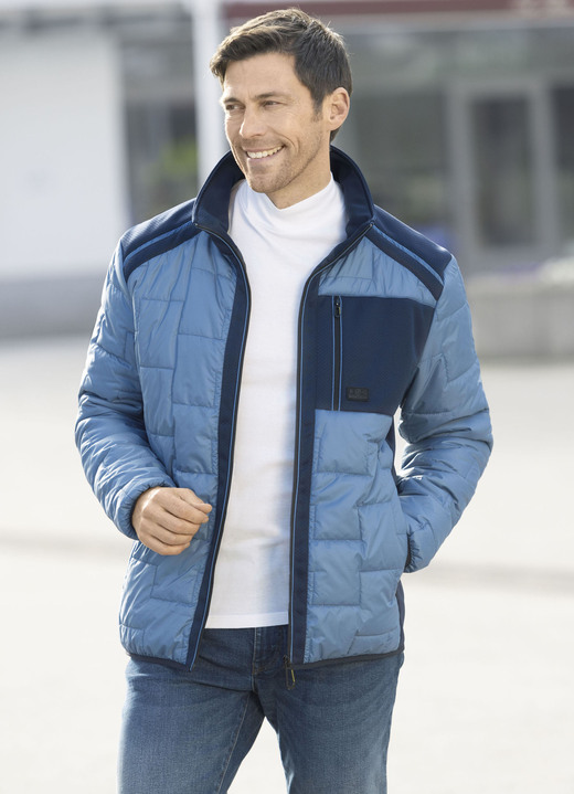 Sakkos & Jacken - Steppkurzjacke mit Brusttasche, in Größe 3XL (58) bis XXL (56), in Farbe BLAU-MARINE Ansicht 1