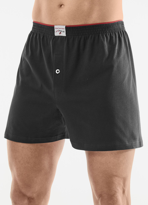 Unterwäsche - Dreierpack Boxershorts aus Bio-Baumwolle, in Größe 005 bis 016, in Farbe 3X SCHWARZ Ansicht 1